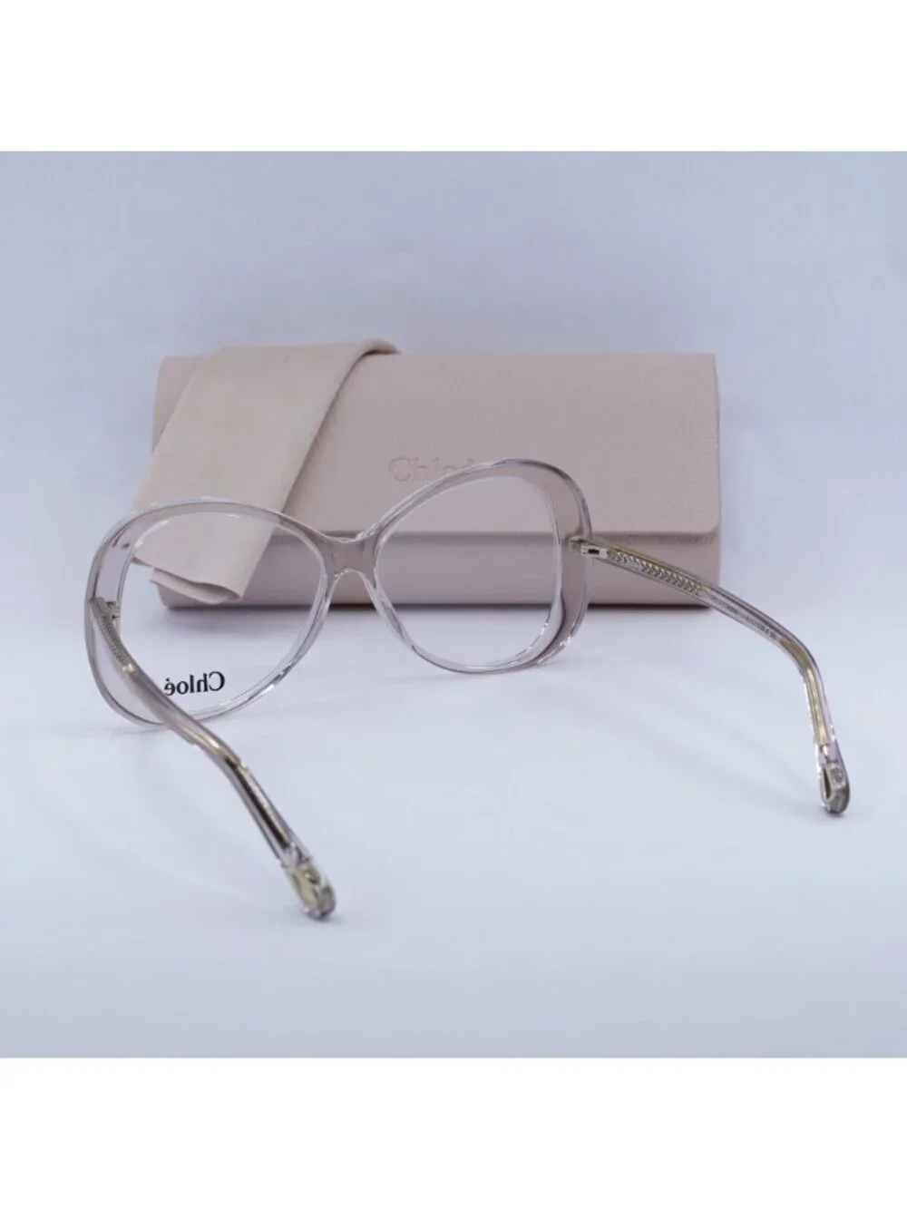 Chloe CH0011O 002 Butterfly Eyeglasses - Transparent Pink 56mm